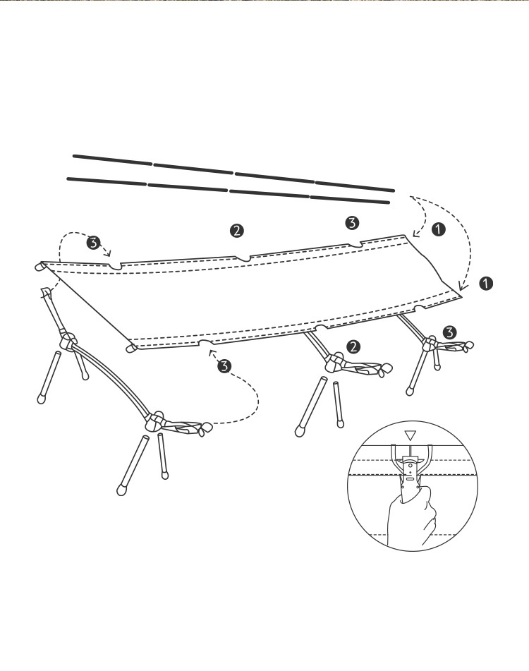 Раскладушка Naturehike XJC04 NEW 190х70х38 см, до 155 кг, зеленая