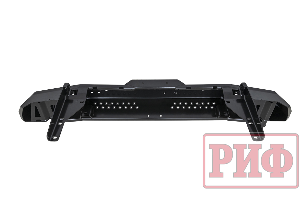 картинка Бампер задний РИФ Toyota Land Cruiser 200 2013-2015 с квадратом под фаркоп, калиткой, фонарями, подс