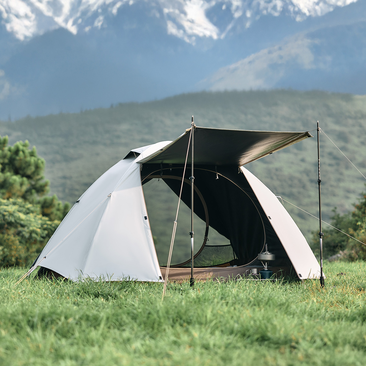 Палатка Naturehike Cloud-Creek CNK2300ZP024, двухместная белый