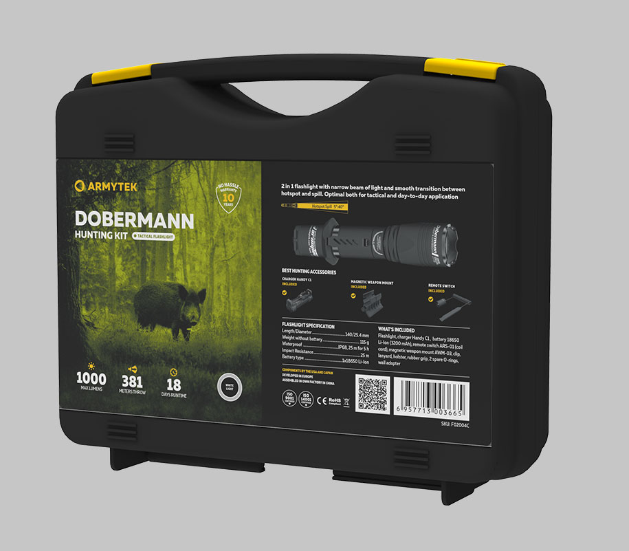 картинка Фонарь Armytek Dobermann Hunting Kit