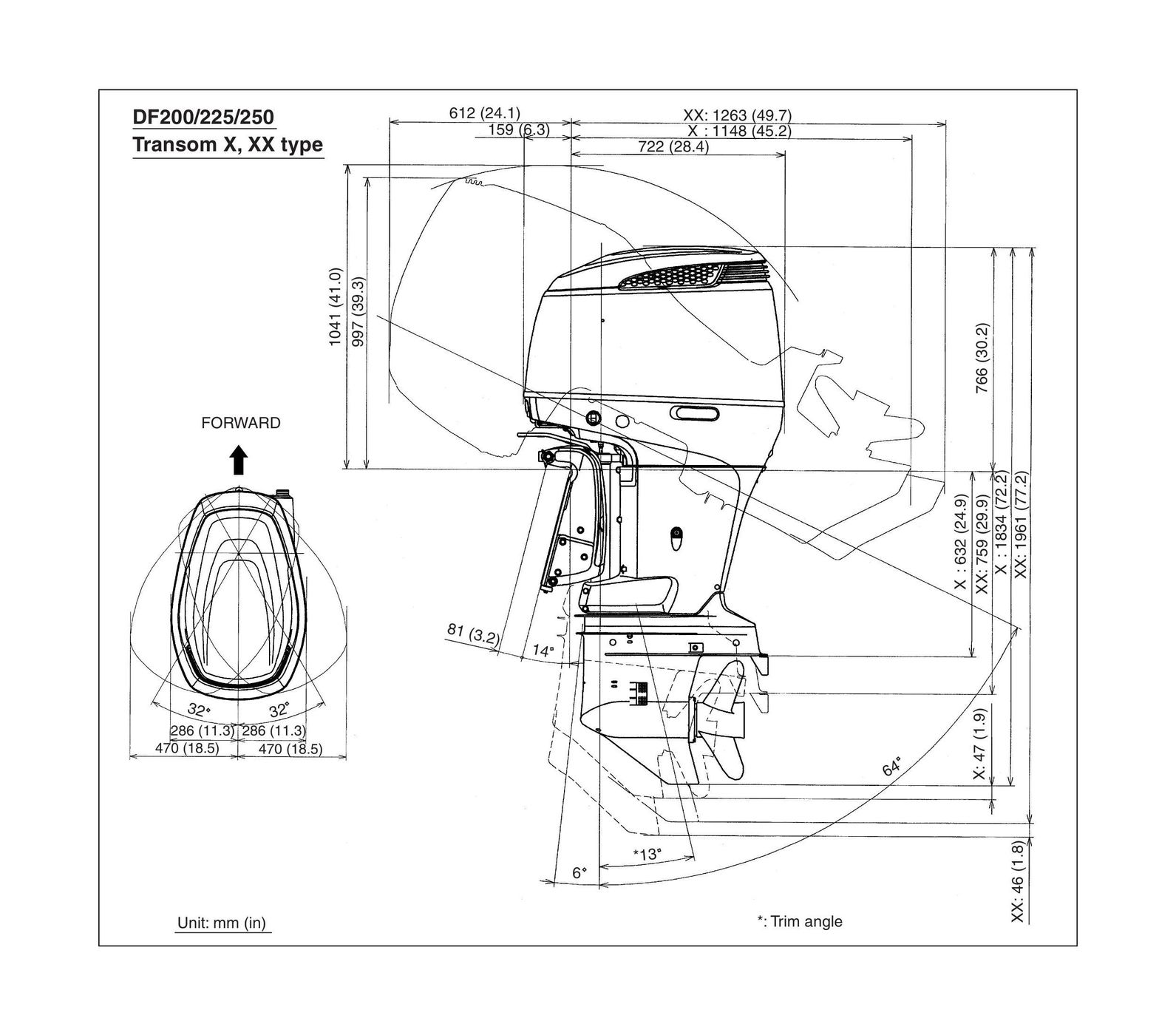 картинка Мотор лодочный Suzuki DF250TX