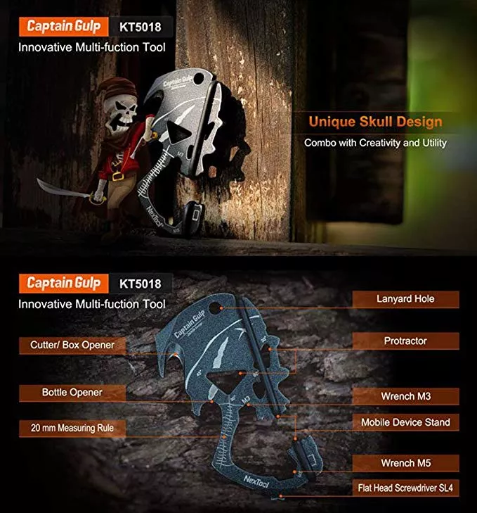 картинка Брелок мультитул NexTool Captain Gulp KT5018
