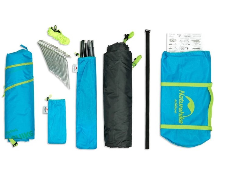 картинка Палатка Naturehike P-Series 3-местная, алюминиевый каркас, голубая