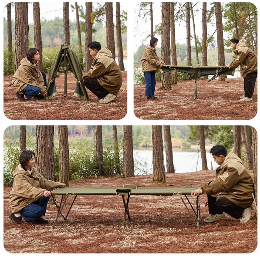 картинка Раскладушка Naturehike XJC14, 205х73х49 см, до 110 кг, зеленая