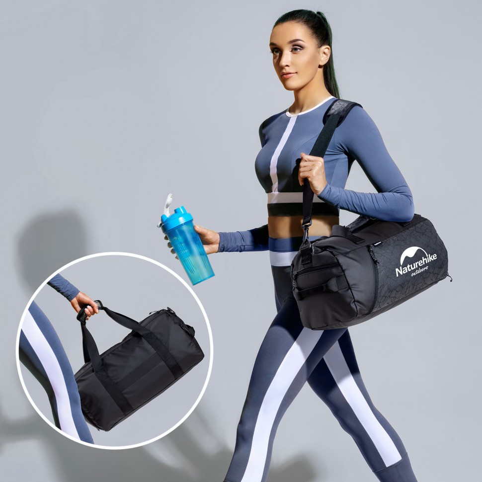 картинка Сумка Naturehike NH19SN002 для спортзала черная М, 6927595738825