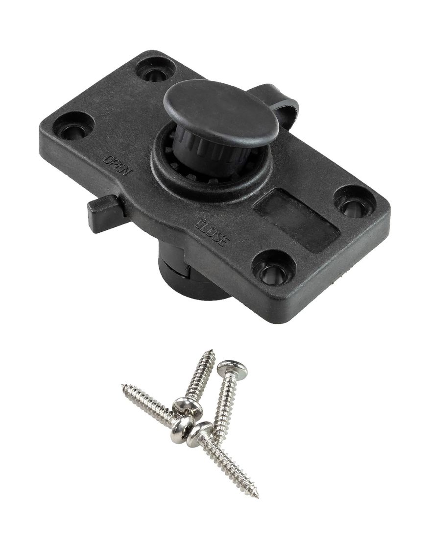 картинка Крепление держателя спиннинга врезное прямоугольное, черное