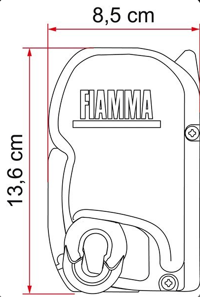 картинка Маркиза Fiamma F45S, 1.9м, настенная, корпус белый, полотно серое