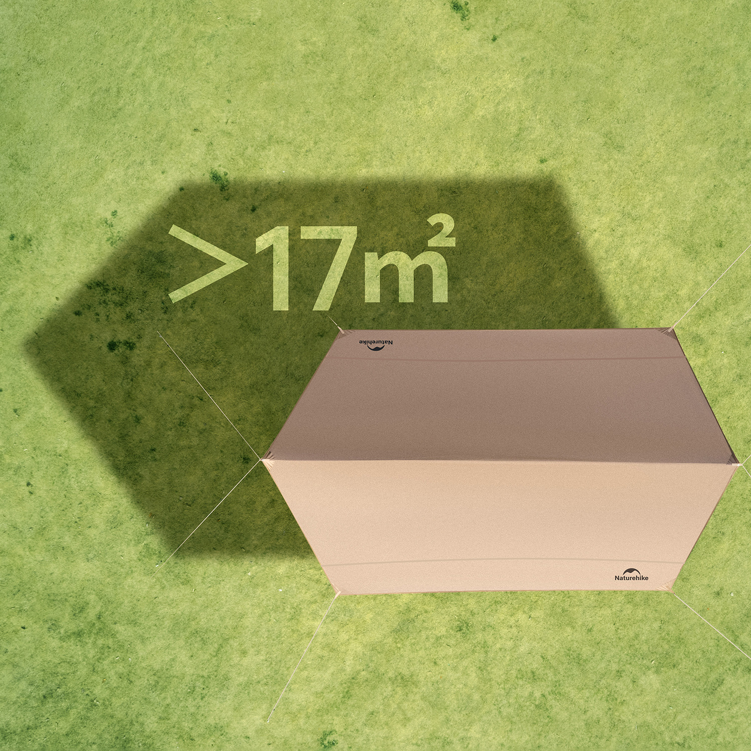 картинка Тент кемпинговый Naturehike 3,8Х5 м., янтарный