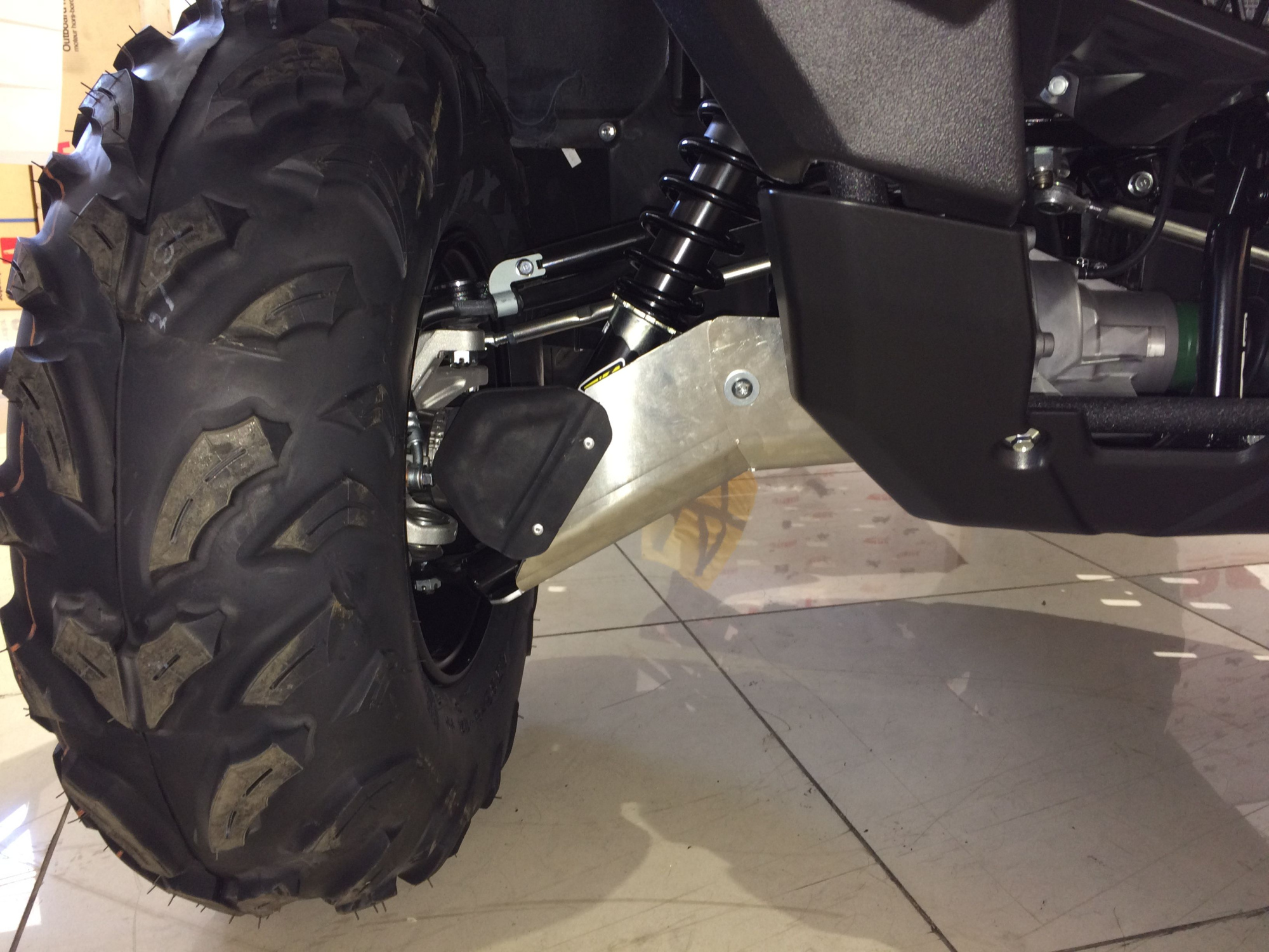 Защита рычагов Yamaha Grizzly 550/700 2014 широкая база