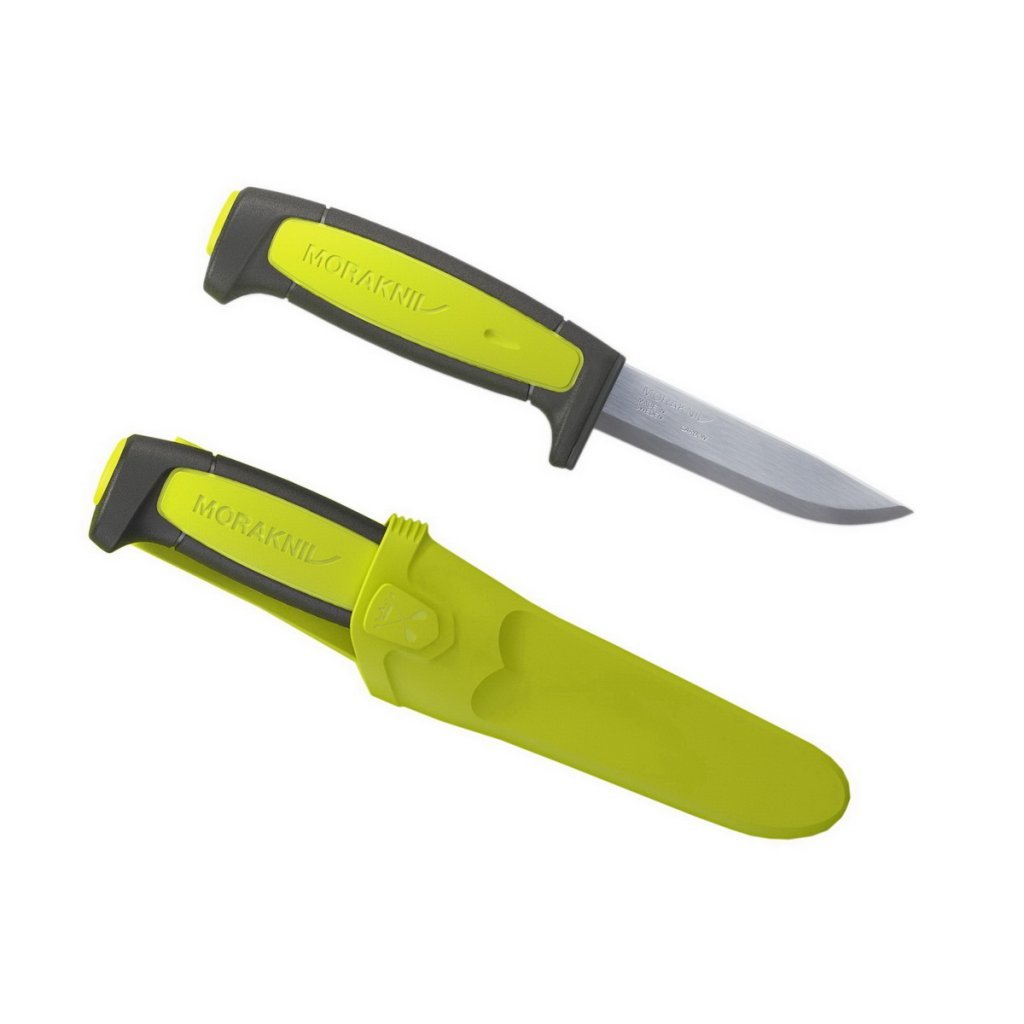 картинка Нож Morakniv Basic углеродистая сталь, пласт. ручка (лайм), 12975