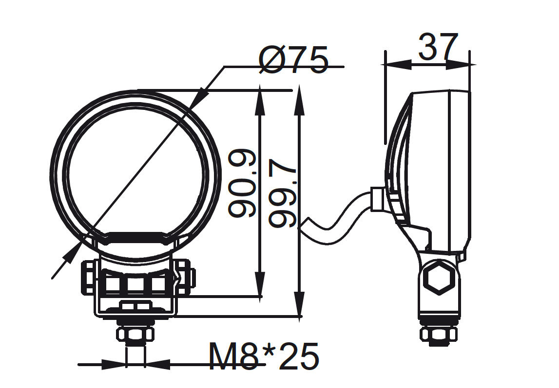 картинка Фара водительского света РИФ 20W LED