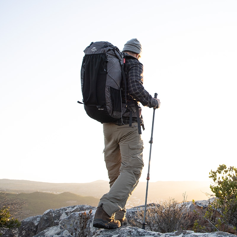 Рюкзак туристический Naturehike 60+5 л, черный