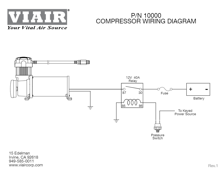 картинка Пневмосистема VIAIR к-т 098С Ресивер 3,75 л