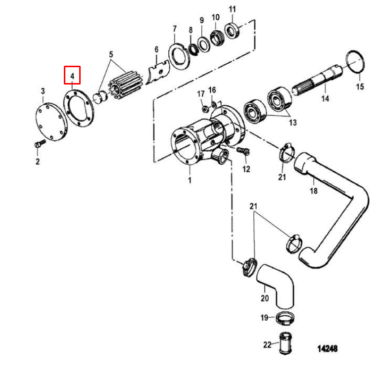 картинка Прокладка бумажная MERCRUISER (Quicksilver)