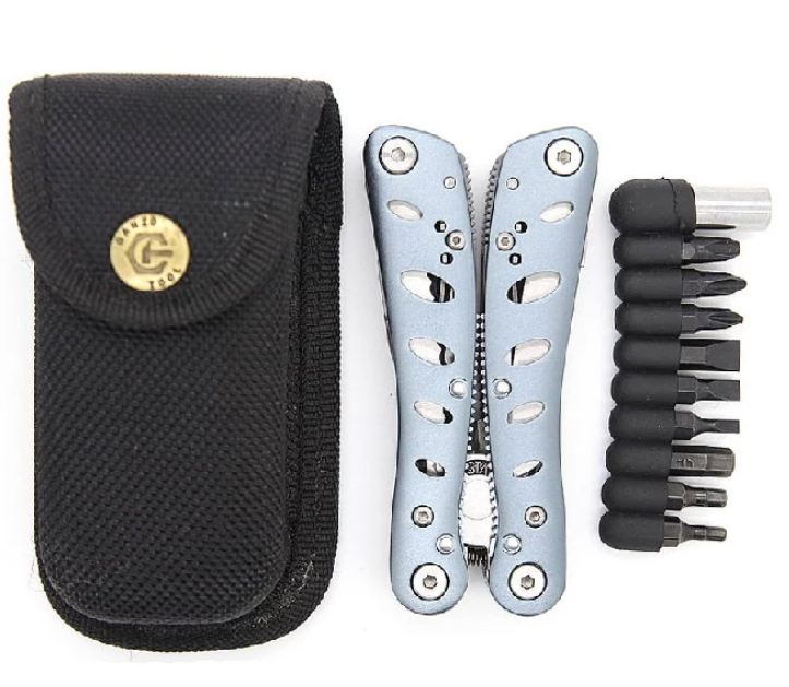 картинка Мультитул Ganzo 102x50х20мм 22 предмета серый