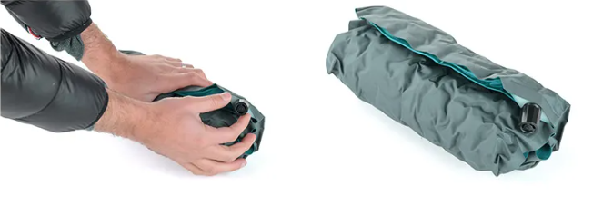 картинка Подушка самонадувающаяся Naturehike 46х27х9,5 см, голубая