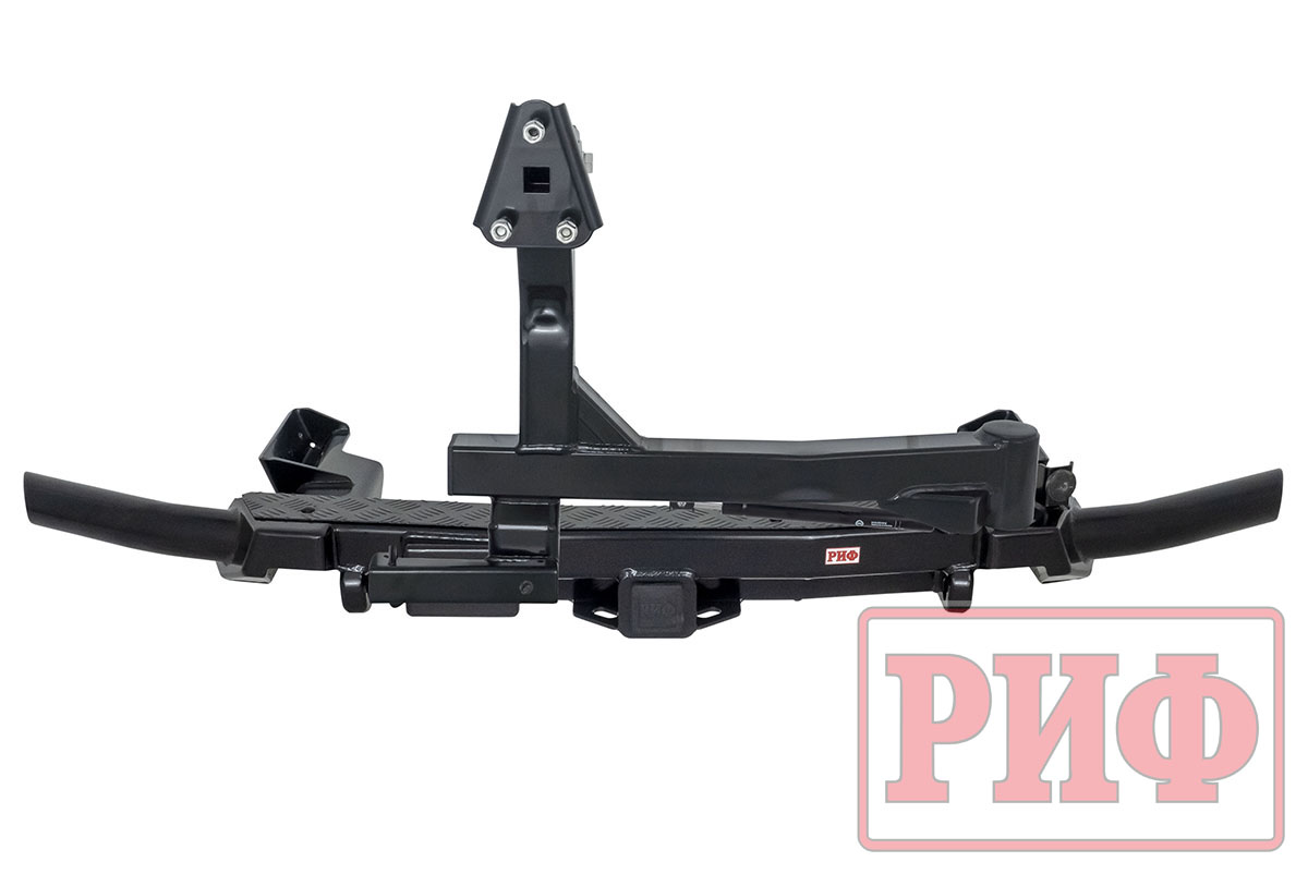 картинка Бампер задний РИФ Renault Duster 2015-2020 c квадратом под фаркоп и калиткой