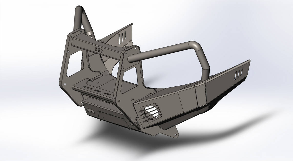 картинка Передний силовой бампер II поколения - Toyota Land Cruiser 200.