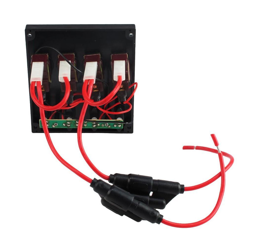 картинка Панель бортового питания 4 переключателя, индикация