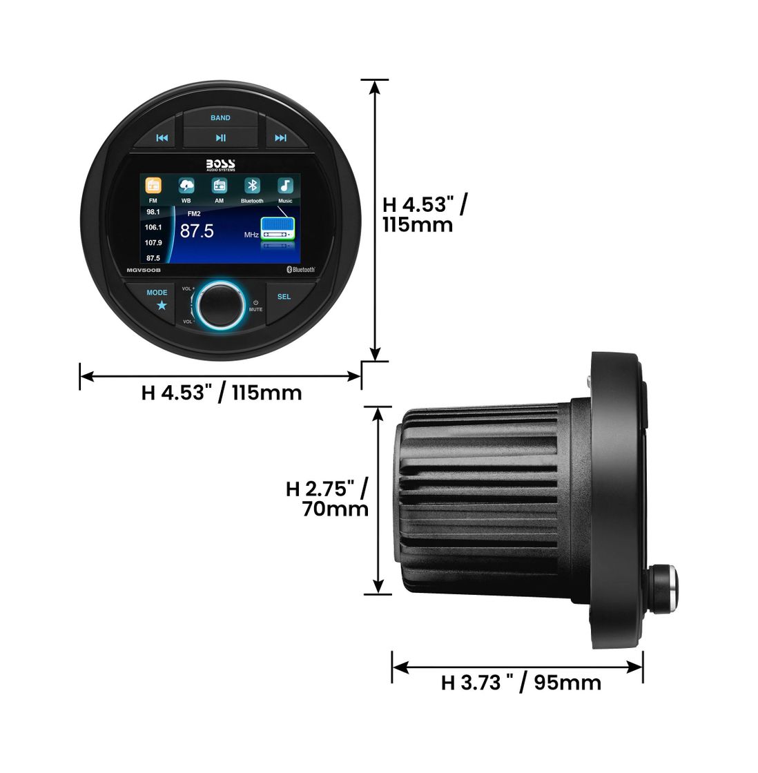 картинка Морская магнитола BOSS MGV500B