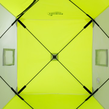 картинка Палатка зимняя PREMIER Куб 1,5х1,5 желтый люминисцентный/серый