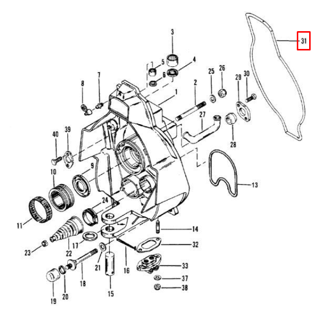 картинка Кольцо уплотнительное резиновое MERCRUISER ALPHA ONE STERNDRIVE (Quicksilver)