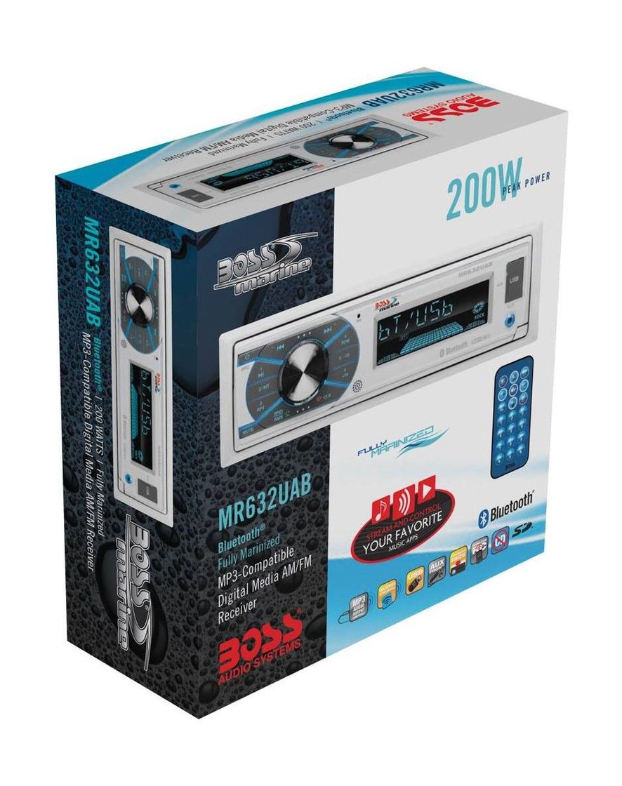 картинка Морская магнитола 1DIN BOSS MR632UAB