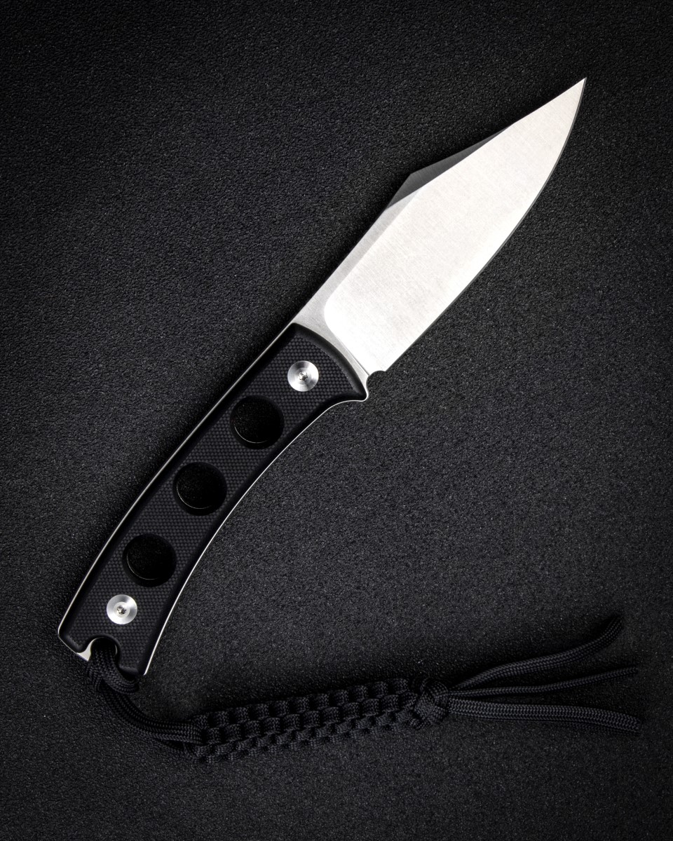 картинка Нож SENCUT Fixed Blade Waxahachie 9Cr18MoV Steel Satin Handle G10 Black
