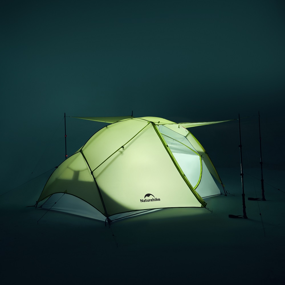 Палатка Naturehike Star River EXT Si 2-местная, алюминиевый каркас, сверхлегкая, желтая