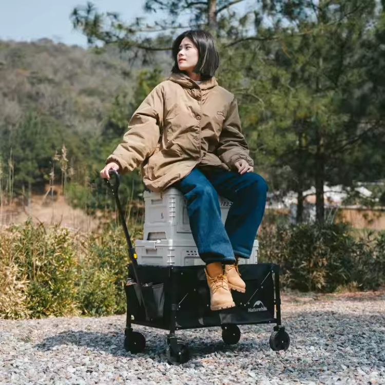 картинка Тележка туристическая Naturehike Light 80х43х90 см, 110 л, черная