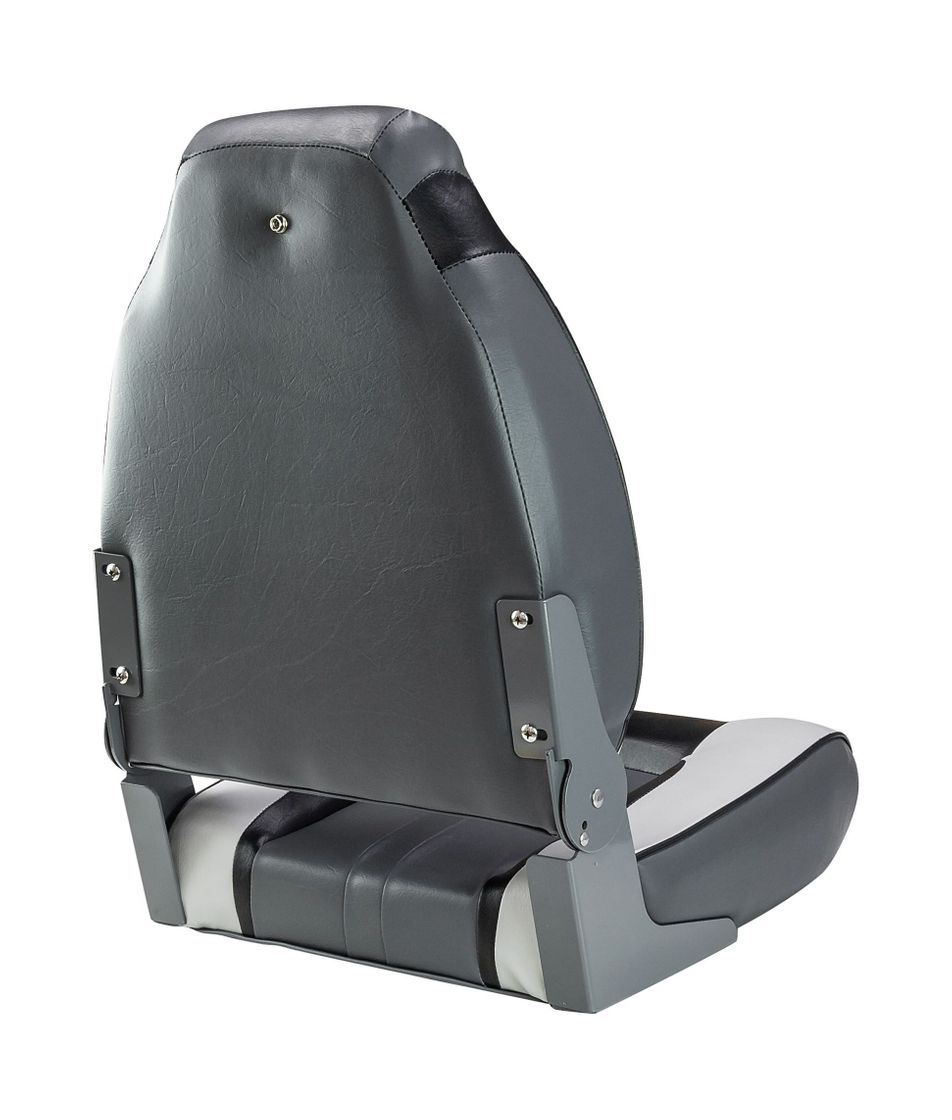 картинка Кресло мягкое складное, обивка винил, цвет серый/угольный/черный, Marine Rocket