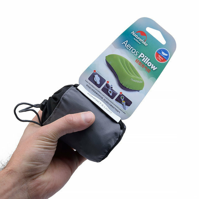 картинка Подушка Naturehike aeros NH17T013-Z надувная оранжевая, 6927595718261