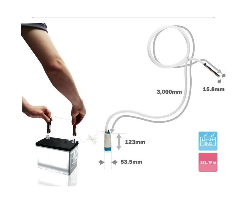 картинка Помпа погружная для перекачки жидкостей и ГСМ, 12 В
