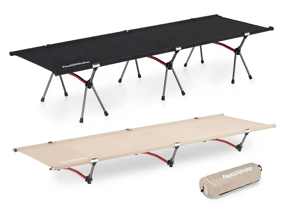 картинка Раскладушка Naturehike XJC04 190х65х38 см, до 150 кг, черная