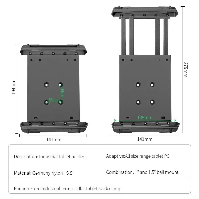 NS-PBJ04 Держатель N-STAR Tab-Tite для планшетов (220x135х25 мм)