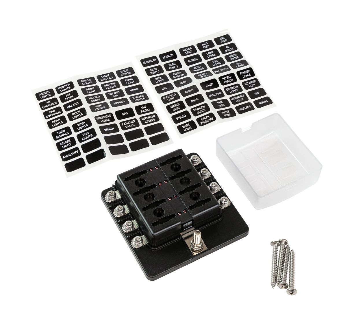 картинка Блок на 8 предохранителей с индикацией исправности предохранителя, Marine Rocket