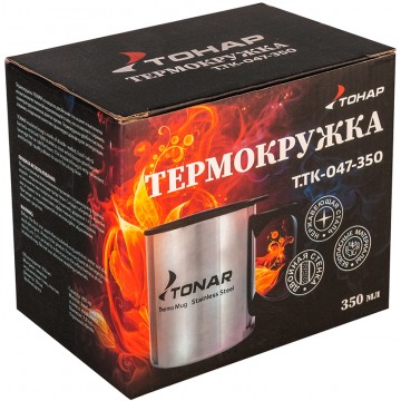 картинка Термокружка ТОНАР 350ML с пластиковой крышкой