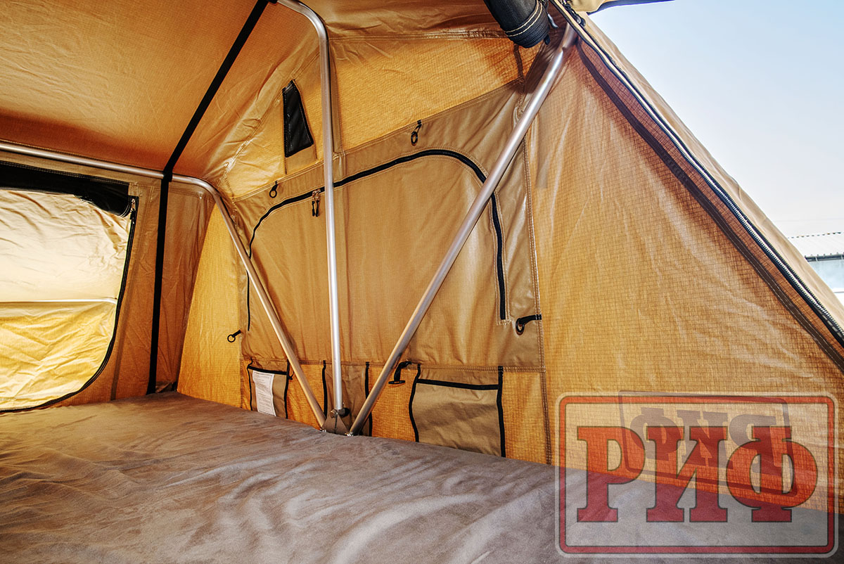 картинка Палатка на крышу автомобиля РИФ Soft RT02-140, тент песочный