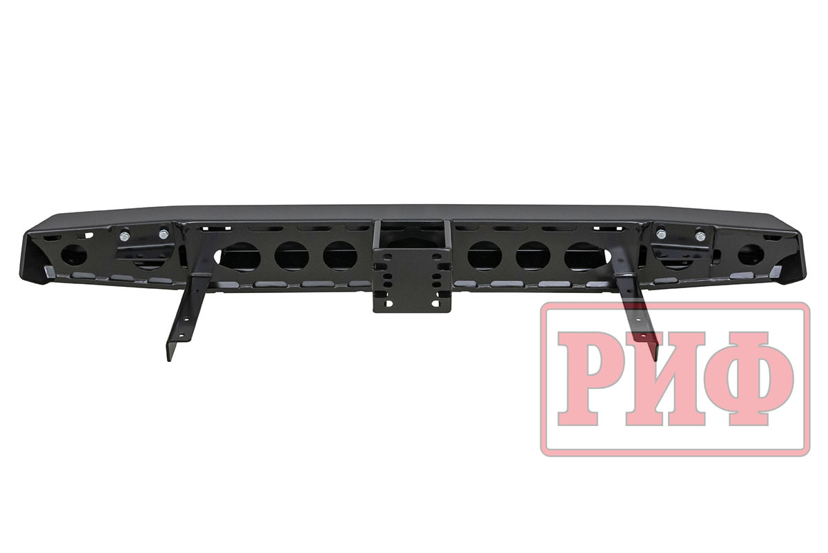 картинка Бампер задний РИФ УАЗ Хантер с квадратом под фаркоп и фонарями лифт