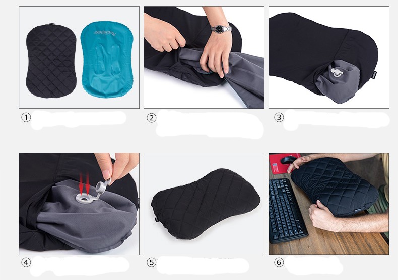 картинка Чехол Naturehike на подушку для путешествий NH17Z025-T, черная, 6927595722138