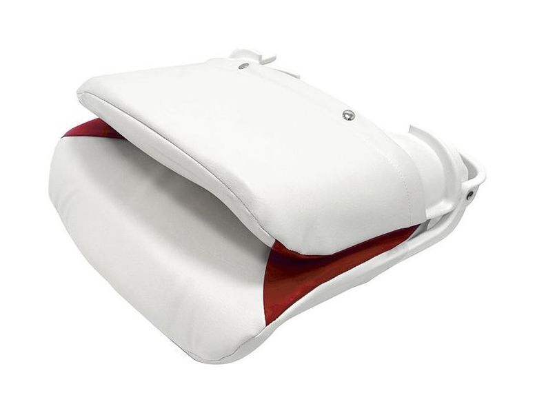 картинка Кресло пластмассовое складное с подложкой Deluxe All Weather Seat, белый/красный