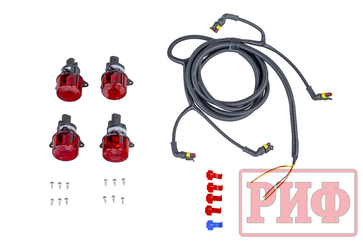 картинка Бампер задний РИФ Toyota Land Cruiser 100 с квадратом под фаркоп, калиткой и фонарями