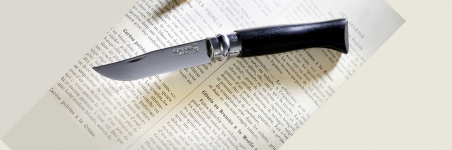 картинка Нож Opinel №8, нержавеющая сталь, рукоять из эбенового дерева, 002015