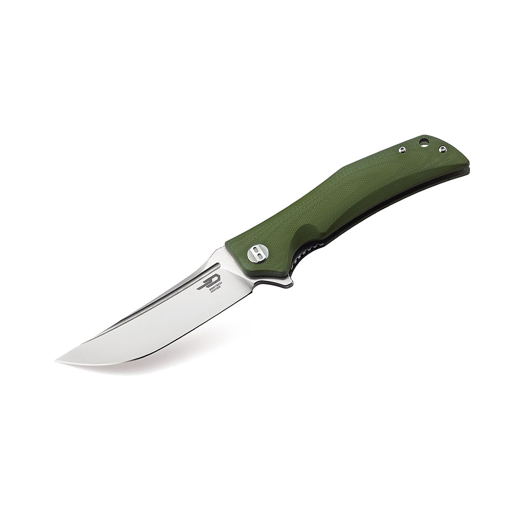 картинка Нож Bestech Scimitar сталь D2, рукоять G10 зеленая