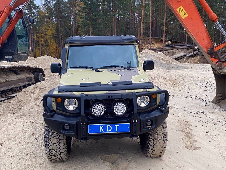 картинка Багажник Suzuki Jimny 5 дверей алюминиевый с местами под встроенную оптику