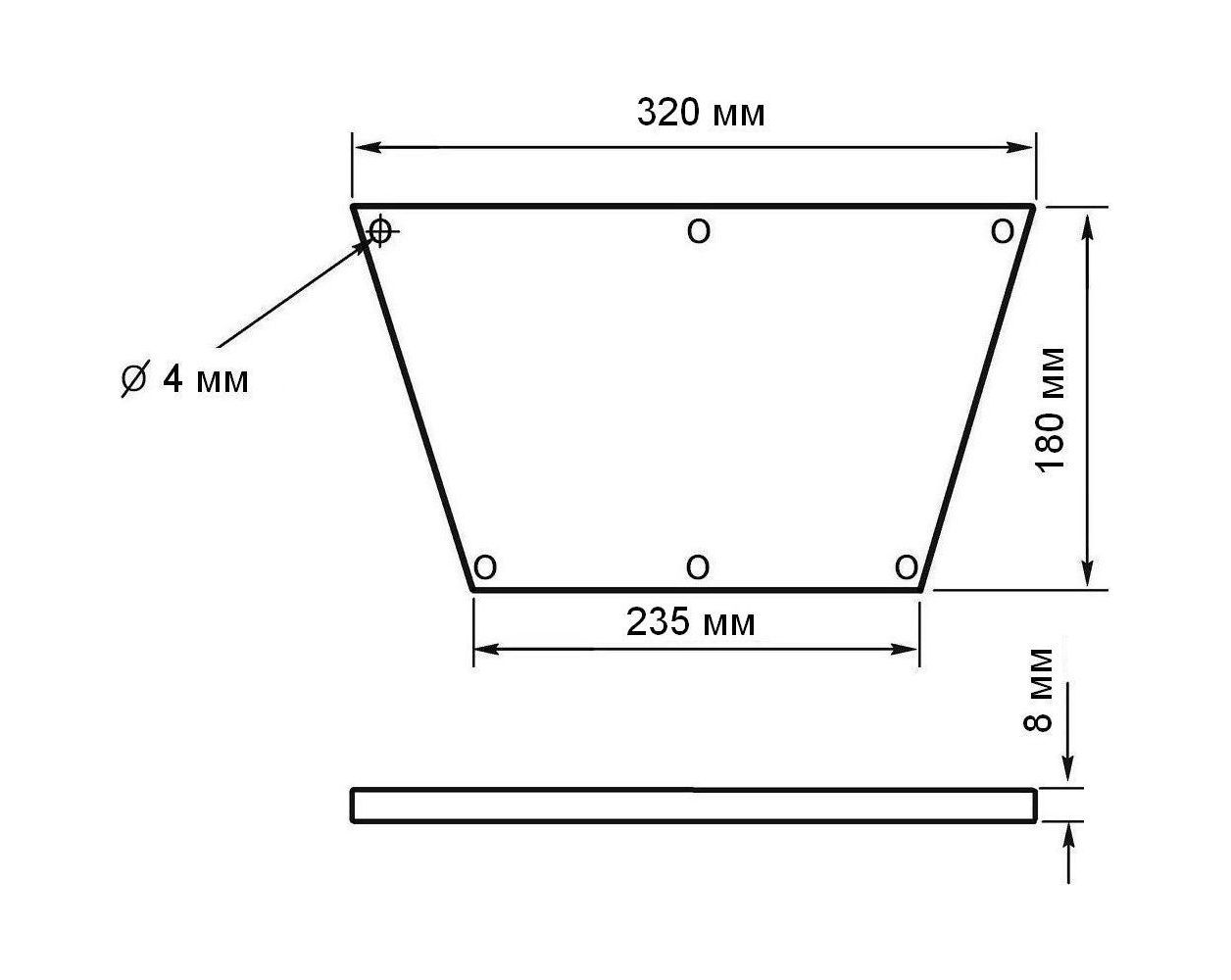 картинка Накладка на транец внешняя, черная