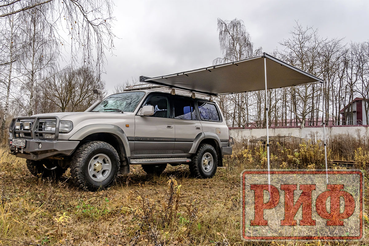 картинка Маркиза автомобильная РИФ 2,13х2,5 м полуавтомат (винил) темно-серая