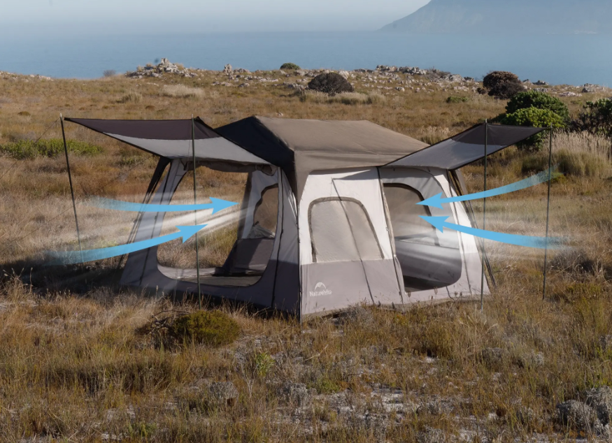 картинка Палатка Naturehike Cape 8.3 быстросборная, серая