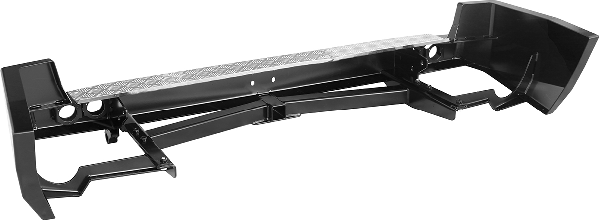 картинка Бампер задний РИФ с квадратом под фаркоп и фонарями для Nissan Patrol Y61 2004+