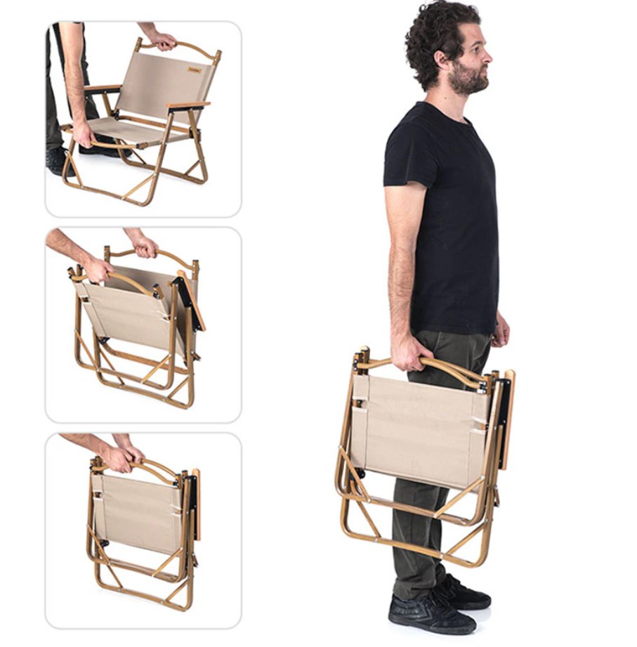 картинка Кресло туристическое Naturehike MW02, складное, хаки, до 120 кг